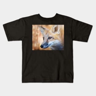 Fox Portrait Kids T-Shirt
